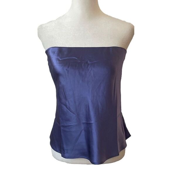 Reformation Spritz Silk Strapless Silk Top Size XL Purple - Picture 6 of 8